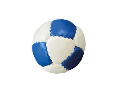 Enkelt lille blå/hvid Petanque målkugle