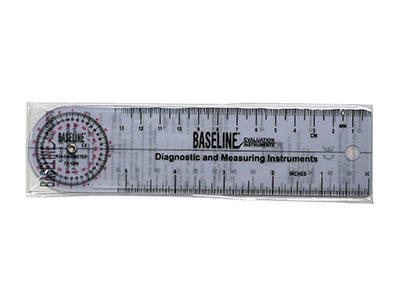 Baseline Plast Goniometer – Rulongmeter Stil – 360° Hoved – 15 cm Arme