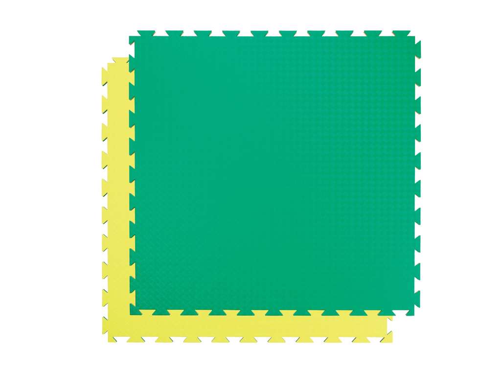 SportsMat Profi 100 x 100 x 2cm grøn/gul