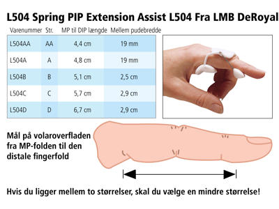 Spring PIP Extension Assist L504 Fra LMB DeRoyal
