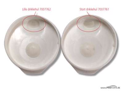 Drikketop m/lille hul (til rillekrus)