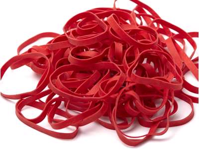 Colored rubber bands 6,4 mm red
