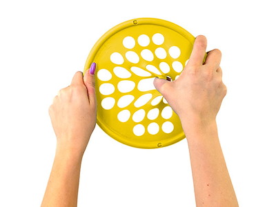 Håndtræningsnet - CanDo Web – Meget let – Gul– 18 cm