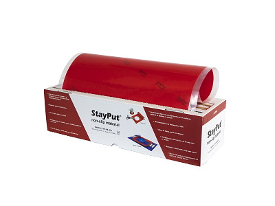 StayPut non-slip 40 cm x 13,7 meter rulle, rød