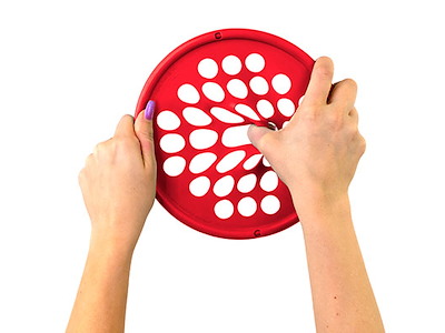 Håndtræningsnet - CanDo Web – Let – Rød– 18 cm