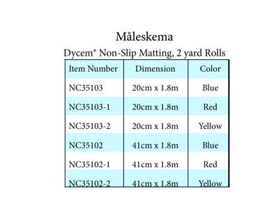 Dycem® Non-slip rulle - 41 cm x 1,8 m blå