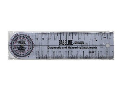 Baseline Plast Goniometer – Rulongmeter Stil – HiRes 360° Hoved – 15 cm Arme.