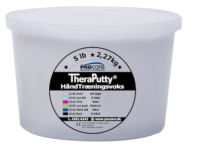 TheraPutty - Super Ekstra blød - Hvid - 2,23 kg/5 lb (Hårdhed 1/6)