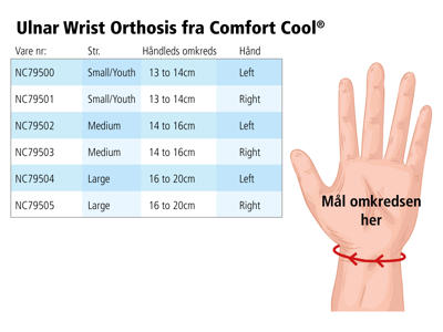 Ulnar Wrist Orthosis fra Comfort Cool