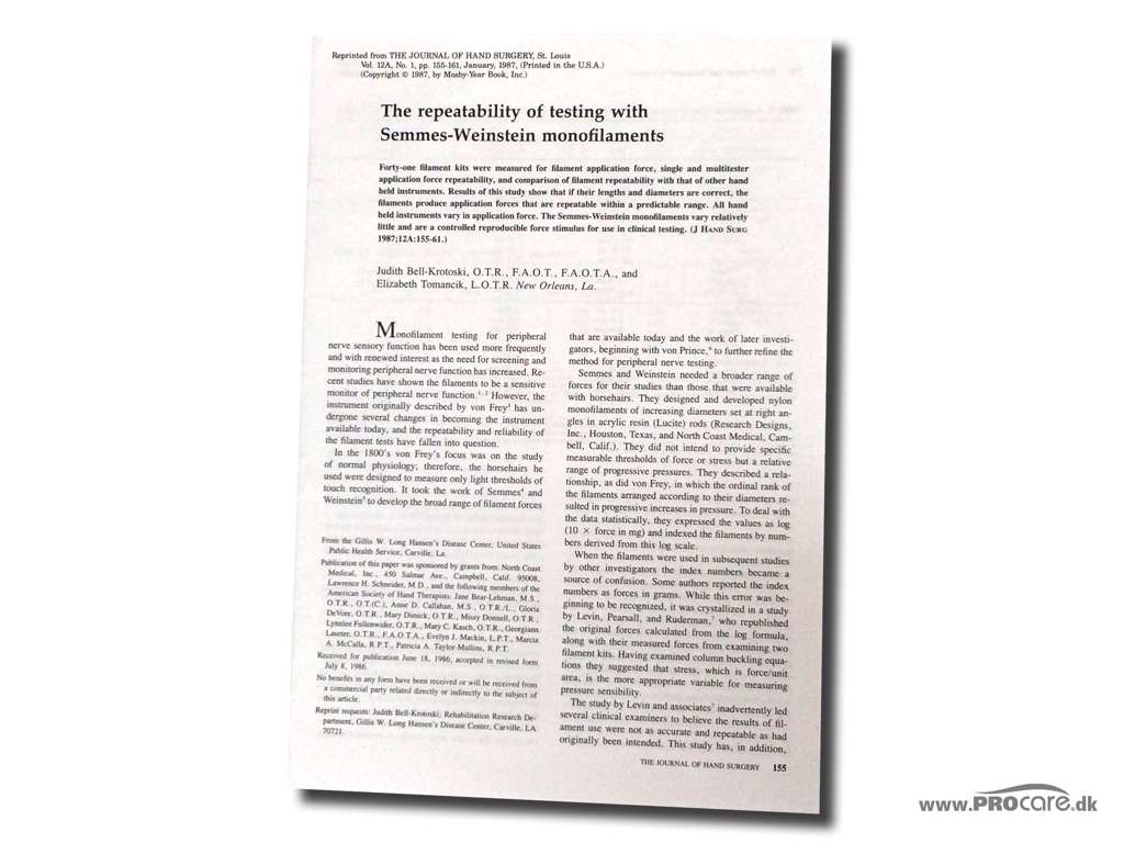 Monofilaments Article Reprint