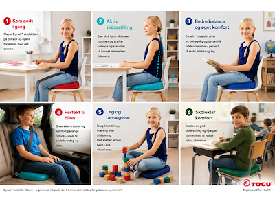 TOGU Dynair siddekile til børn 30 × 29 cm – aktiv siddestilling