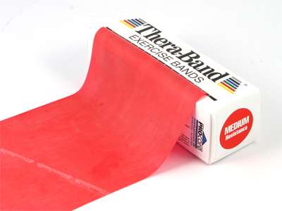 TheraBand Elastik 5,5 m Rød